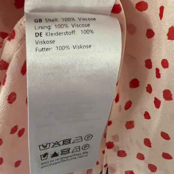 Samsoe Elm Shirt Dress in Pearl Drops Midi Pink Polka Dot Size Medium EUC - Picture 11 of 12